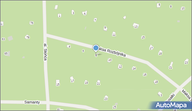 Osiedle Wilga, Maksa Rozbójnika, 8, mapa Osiedle Wilga