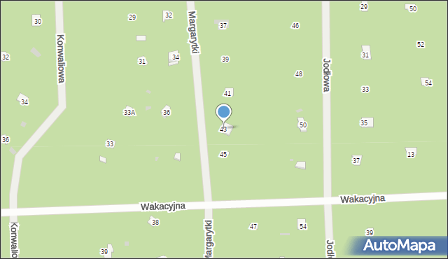 Osiedle Wilga, Margarytki, 43, mapa Osiedle Wilga