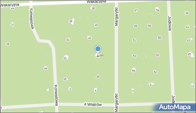 Osiedle Wilga, Margarytki, 44, mapa Osiedle Wilga
