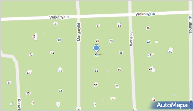 Osiedle Wilga, Margarytki, 51, mapa Osiedle Wilga