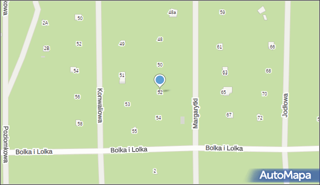Osiedle Wilga, Margarytki, 52, mapa Osiedle Wilga