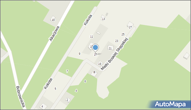 Osiek nad Wisłą, Matki Boskiej Skępskiej, 17, mapa Osiek nad Wisłą