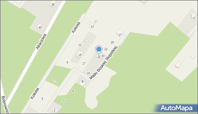 Osiek nad Wisłą, Matki Boskiej Skępskiej, 21, mapa Osiek nad Wisłą