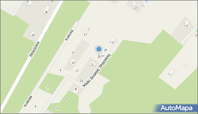 Osiek nad Wisłą, Matki Boskiej Skępskiej, 23, mapa Osiek nad Wisłą
