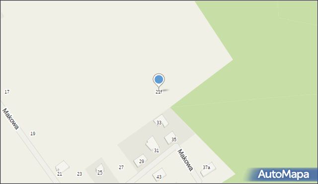 Osówiec, Makowa, 21f, mapa Osówiec