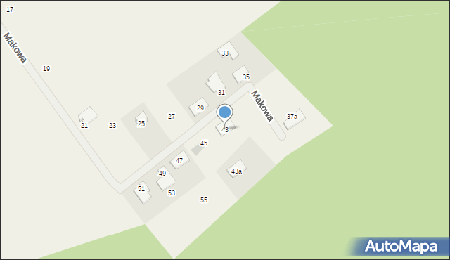 Osówiec, Makowa, 43, mapa Osówiec