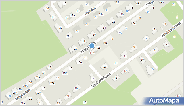 Osowiec, Magnacka, 11A, mapa Osowiec
