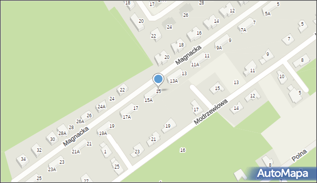 Osowiec, Magnacka, 15, mapa Osowiec