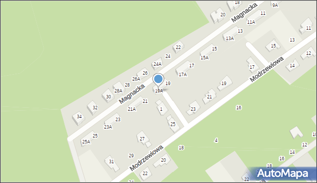 Osowiec, Magnacka, 19A, mapa Osowiec