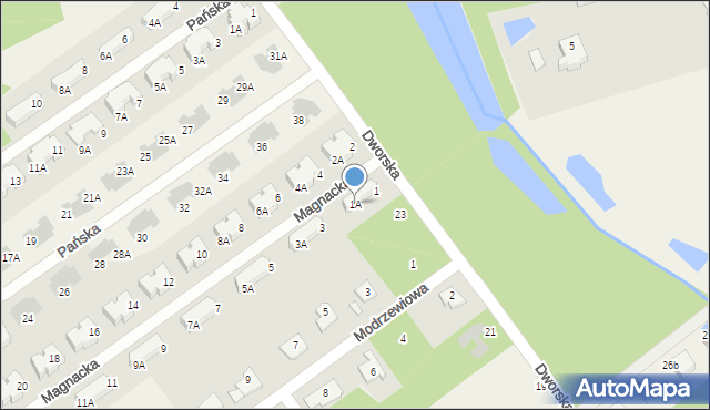 Osowiec, Magnacka, 1A, mapa Osowiec