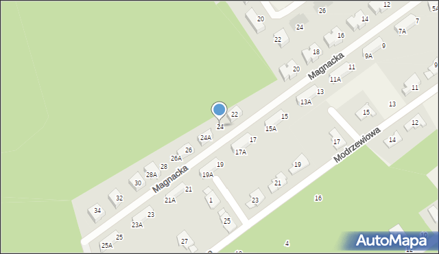 Osowiec, Magnacka, 24, mapa Osowiec
