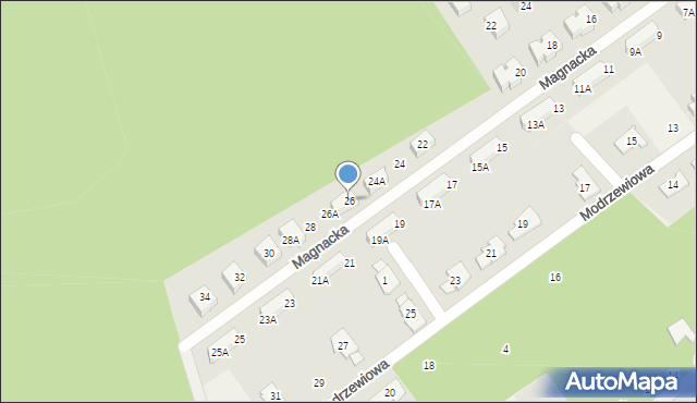 Osowiec, Magnacka, 26, mapa Osowiec