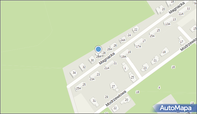 Osowiec, Magnacka, 28A, mapa Osowiec