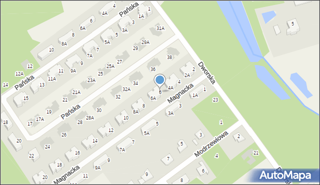 Osowiec, Magnacka, 6, mapa Osowiec