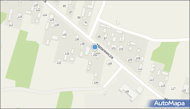 Ossów, Matarewicza, 142, mapa Ossów