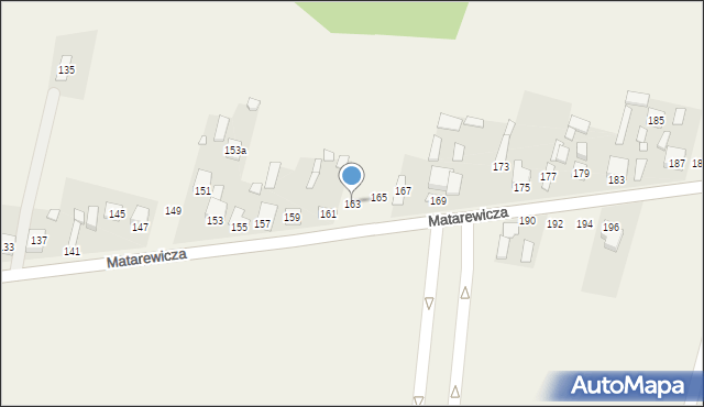 Ossów, Matarewicza, 163, mapa Ossów