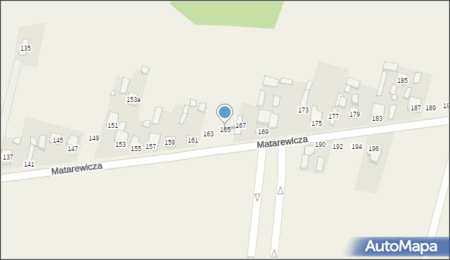 Ossów, Matarewicza, 165, mapa Ossów