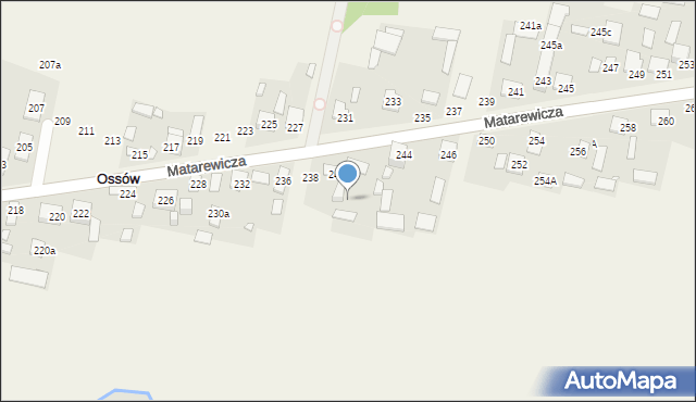 Ossów, Matarewicza, 242b, mapa Ossów