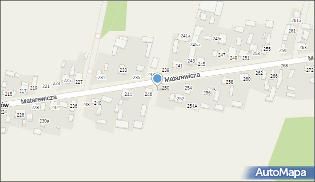 Ossów, Matarewicza, 248, mapa Ossów