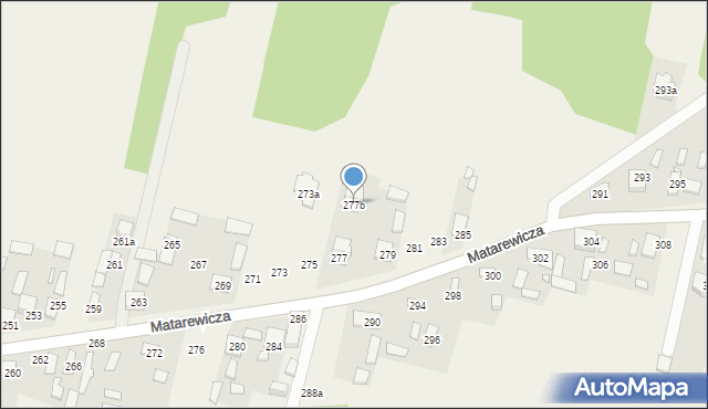 Ossów, Matarewicza, 277b, mapa Ossów