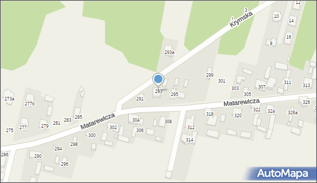 Ossów, Matarewicza, 293, mapa Ossów