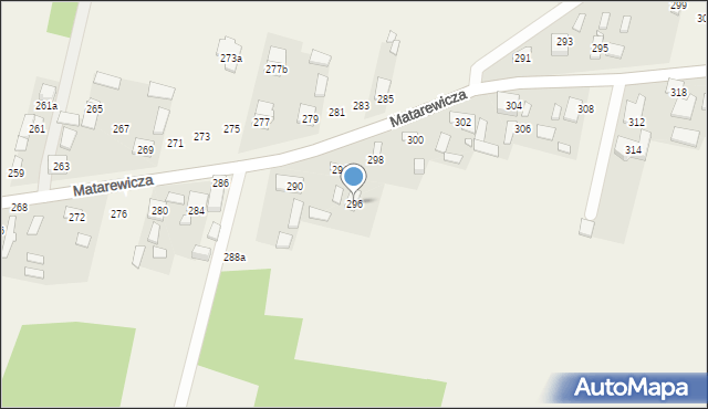 Ossów, Matarewicza, 296, mapa Ossów