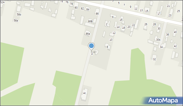 Ossów, Matarewicza, 4, mapa Ossów