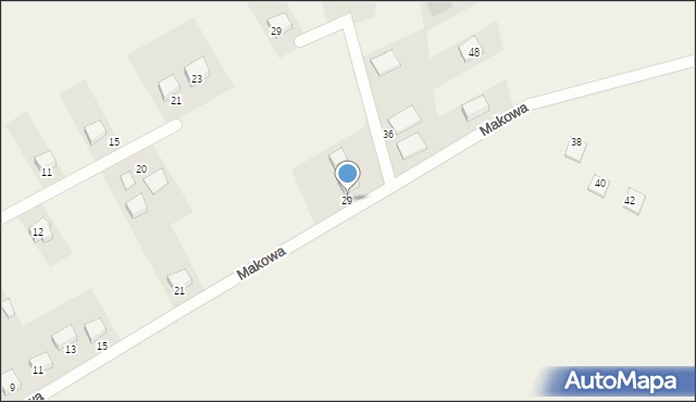 Ostaszewo, Makowa, 29, mapa Ostaszewo