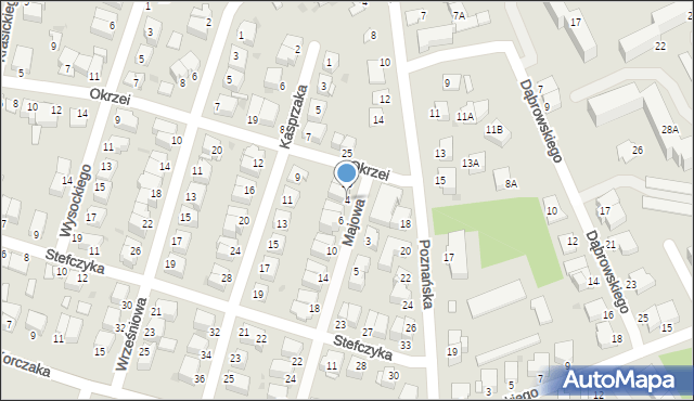 Ostrołęka, Majowa, 4, mapa Ostrołęka