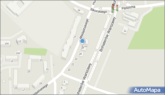 Ostrołęka, Madalińskiego Antoniego Józefa, gen., 28, mapa Ostrołęka