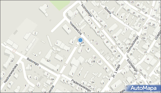 Ostrołęka, Mazowiecka, 1C, mapa Ostrołęka