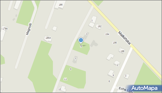 Ostrów Mazowiecka, Magnolii, 5, mapa Ostrów Mazowiecka