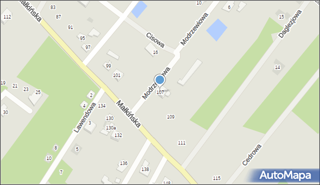 Ostrów Mazowiecka, Małkińska, 107, mapa Ostrów Mazowiecka