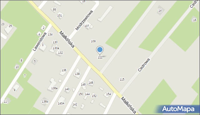 Ostrów Mazowiecka, Małkińska, 111, mapa Ostrów Mazowiecka