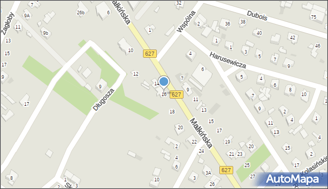 Ostrów Mazowiecka, Małkińska, 16, mapa Ostrów Mazowiecka