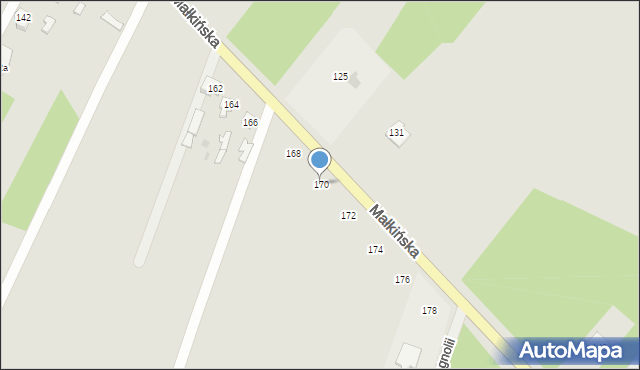 Ostrów Mazowiecka, Małkińska, 170, mapa Ostrów Mazowiecka