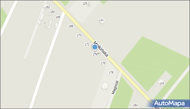 Ostrów Mazowiecka, Małkińska, 174, mapa Ostrów Mazowiecka