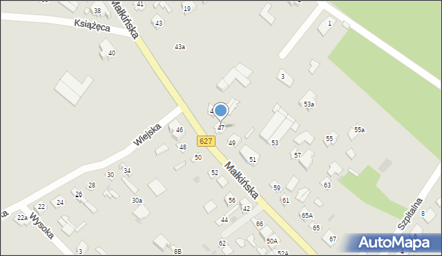 Ostrów Mazowiecka, Małkińska, 47, mapa Ostrów Mazowiecka
