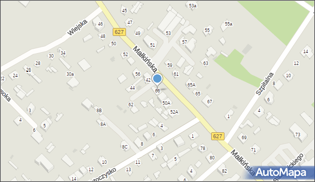 Ostrów Mazowiecka, Małkińska, 66, mapa Ostrów Mazowiecka