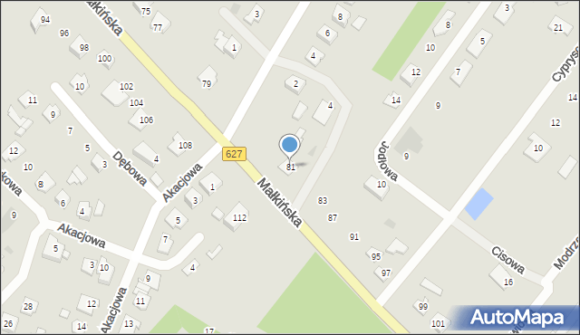 Ostrów Mazowiecka, Małkińska, 81, mapa Ostrów Mazowiecka