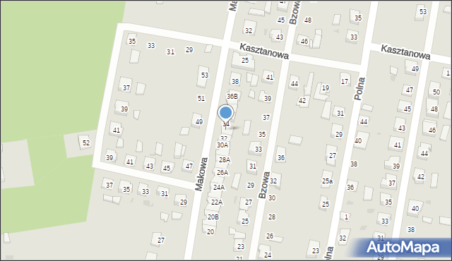 Ostrów Wielkopolski, Makowa, 32A, mapa Ostrów Wielkopolski