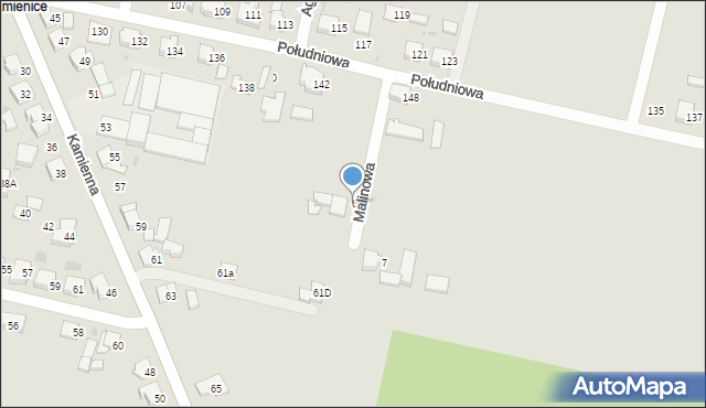 Ostrów Wielkopolski, Malinowa, 6, mapa Ostrów Wielkopolski