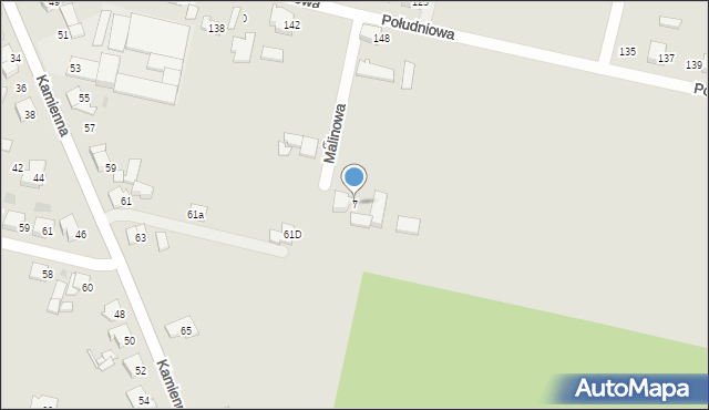 Ostrów Wielkopolski, Malinowa, 7, mapa Ostrów Wielkopolski