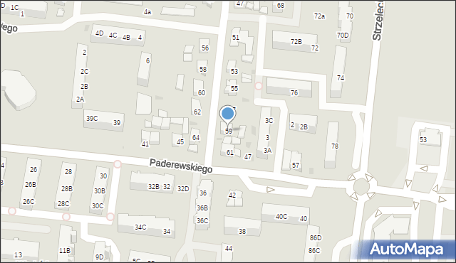 Ostrów Wielkopolski, Matejki Jana, 59, mapa Ostrów Wielkopolski