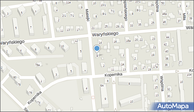 Ostrowiec Świętokrzyski, Matejki Jana, 4, mapa Ostrowiec Świętokrzyski