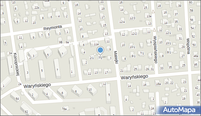 Ostrowiec Świętokrzyski, Matejki Jana, 7/1, mapa Ostrowiec Świętokrzyski