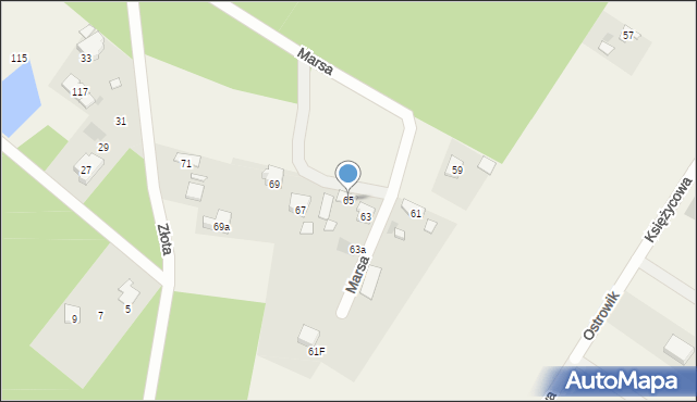 Ostrowik, Marsa, 14, mapa Ostrowik
