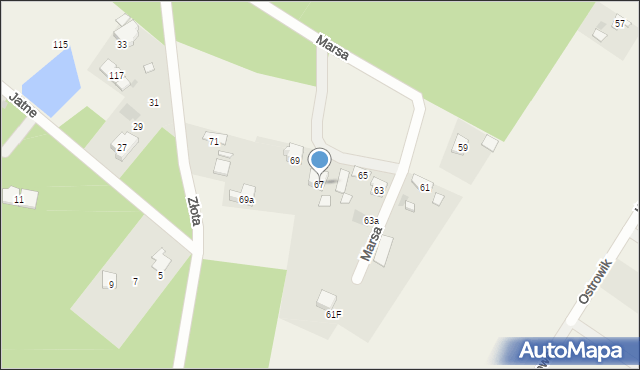 Ostrowik, Marsa, 8, mapa Ostrowik