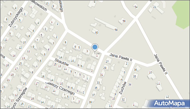 Ostrzeszów, Małkowskich O. A., 2, mapa Ostrzeszów