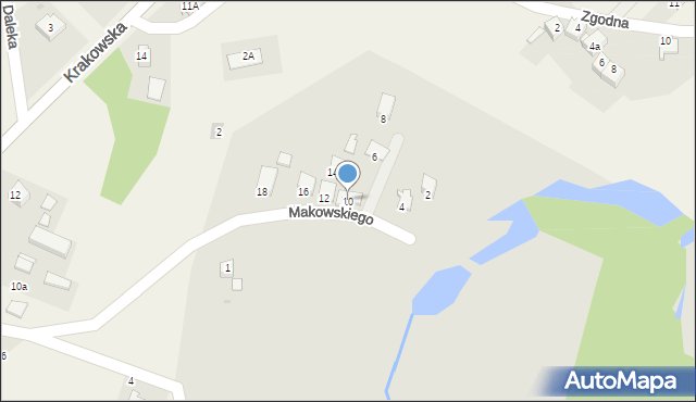 Oświęcim, Makowskiego Tadeusza, 10, mapa Oświęcimia